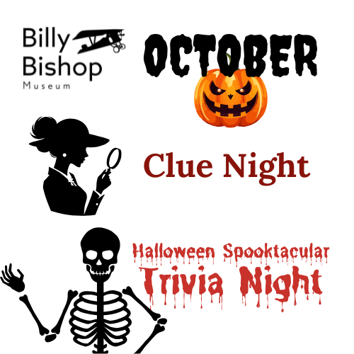 Billy Bishop Museum logo with a paintbrush